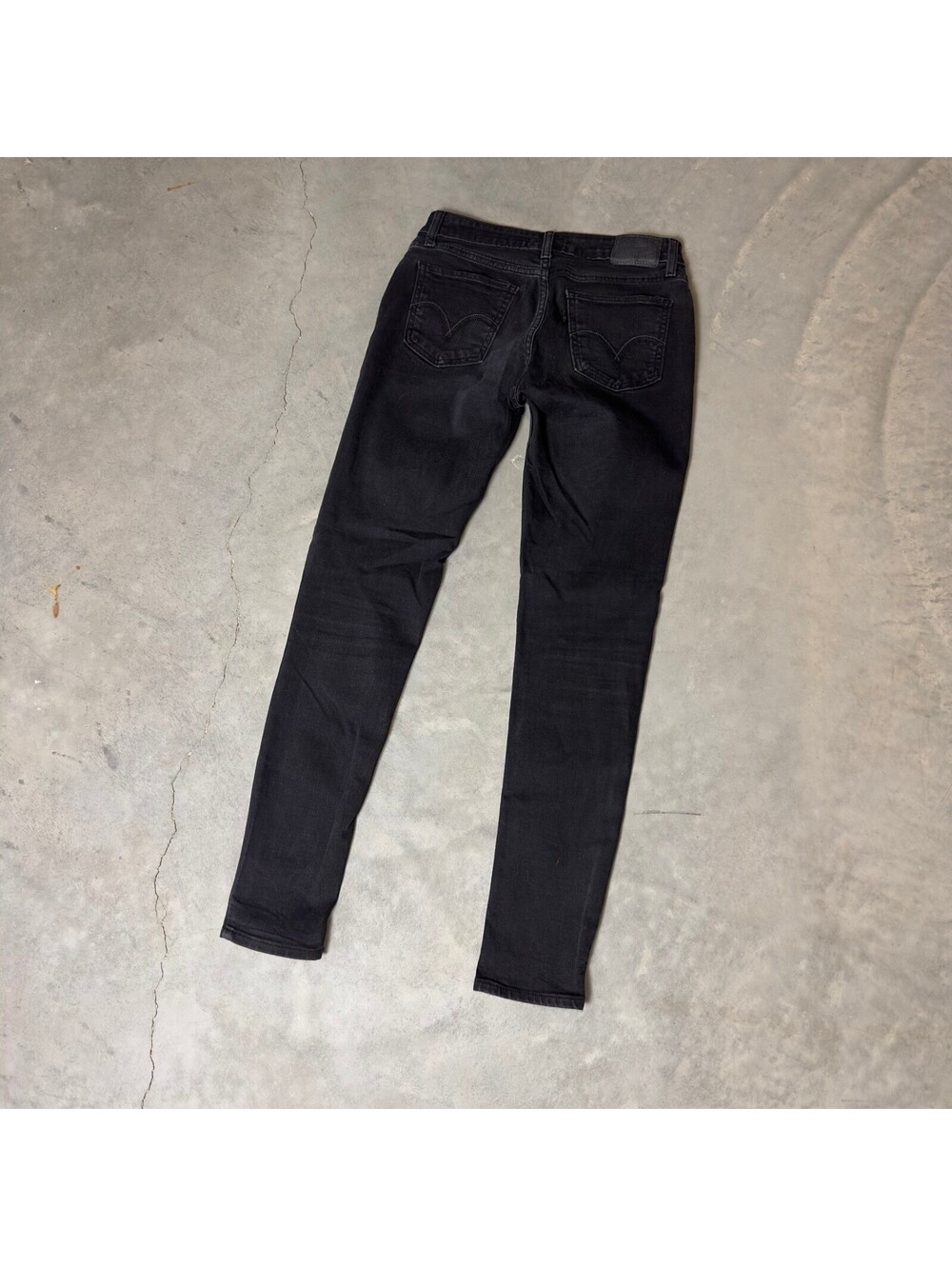 Levi's 535 Super Skinny Jeans Womens 28x30 Washed Black Goth